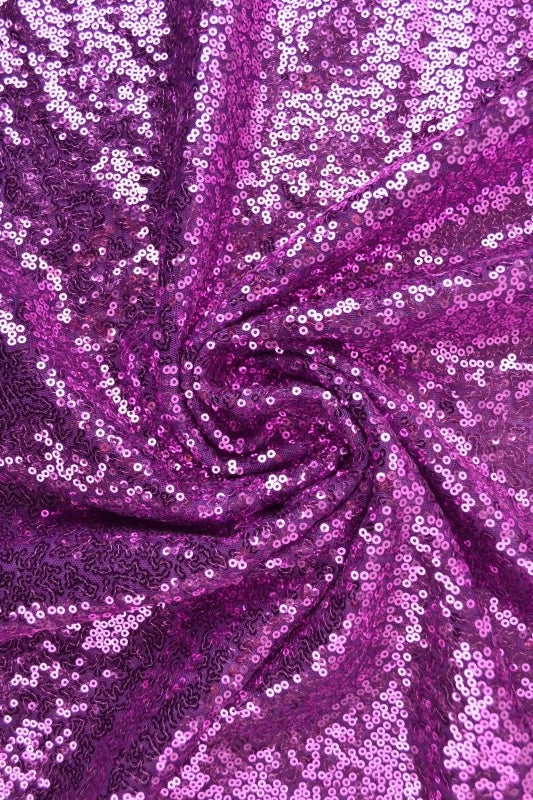Violett paljettyg – små 3–4 mm paljetter & envägsstretch (bild 1 av 5)