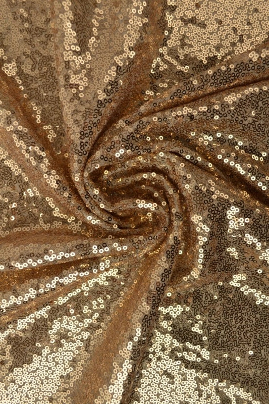 Champagne paljettyg – små 3–4 mm paljetter & envägsstretch (bild 1 av 5)