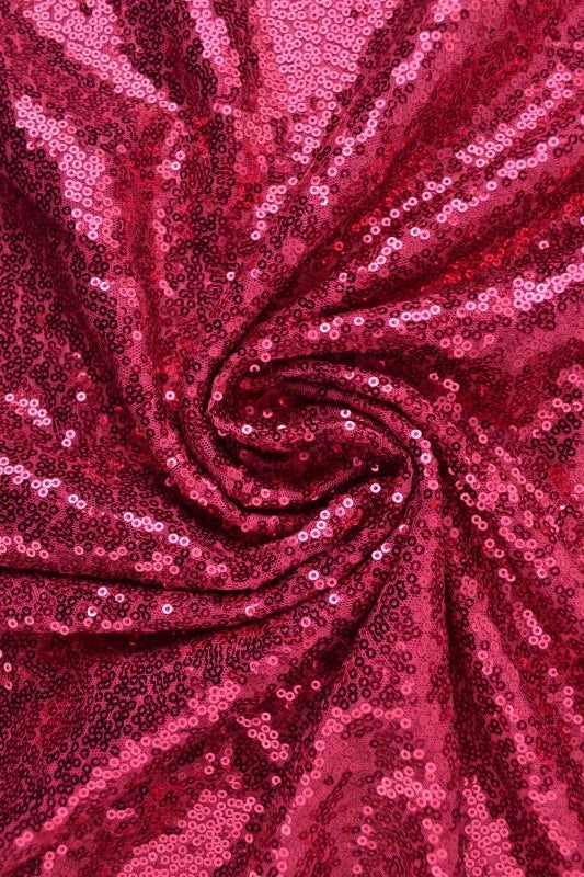 Pink paljettyg – små 3–4 mm paljetter & envägsstretch (bild 1 av 5)