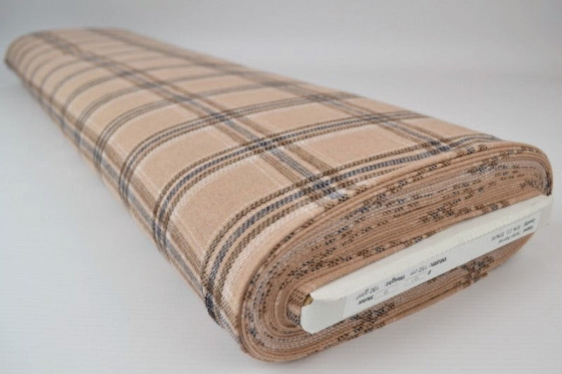 Beige skottskruten flannel m. svarta och blå linjer (bild 2 av 14)