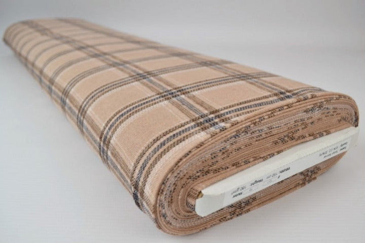 Beige skottskruten flannel m. svarta och blå linjer (bild 2 av 14)