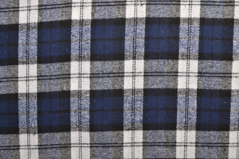 Mörkblå och vit skottskrutig flanell (bild 3 av 14)