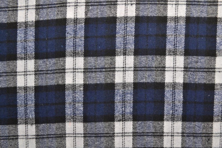 Mörkblå och vit skottskrutig flanell (bild 3 av 14)