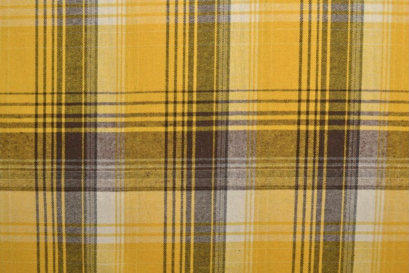 Gul och brun skottskrutig flanell (bild 3 av 14)