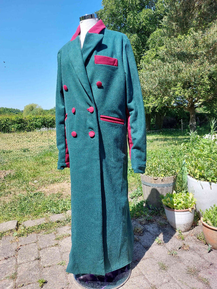 BLÅ SLITSTARK OCH MJUK ULL/POLYESTER TYG