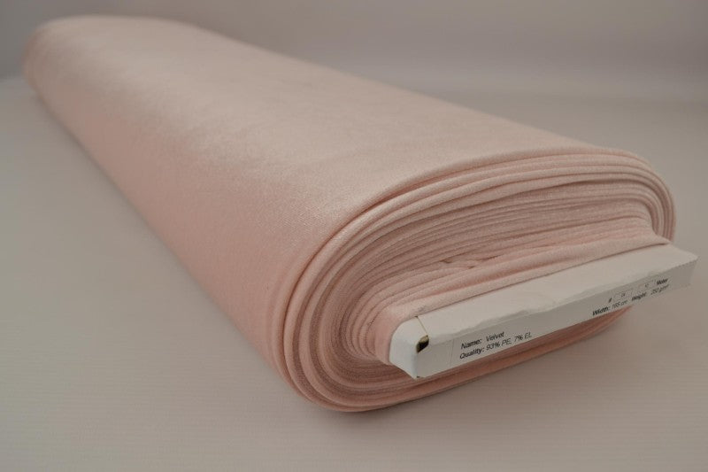 Ljusrosa velour med stretch – mjuk stickad kvalitet (bild 2 av 6)