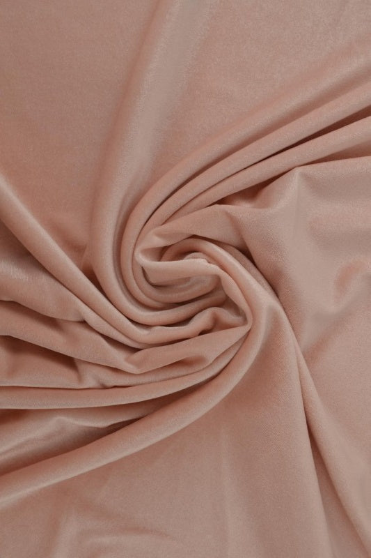 Ljusrosa velour med stretch – mjuk stickad kvalitet (bild 1 av 6)