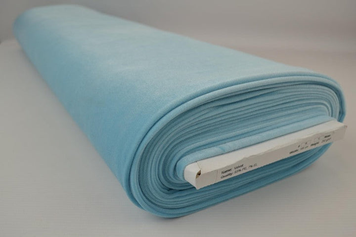 Blå velour med stretch – mjuk stickad kvalitet (bild 2 av 6)
