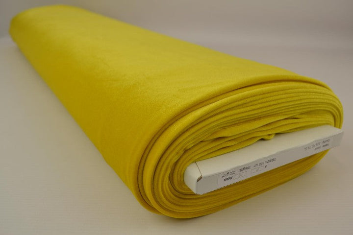 Gul velour med stretch – mjuk stickad kvalitet (bild 2 av 6)