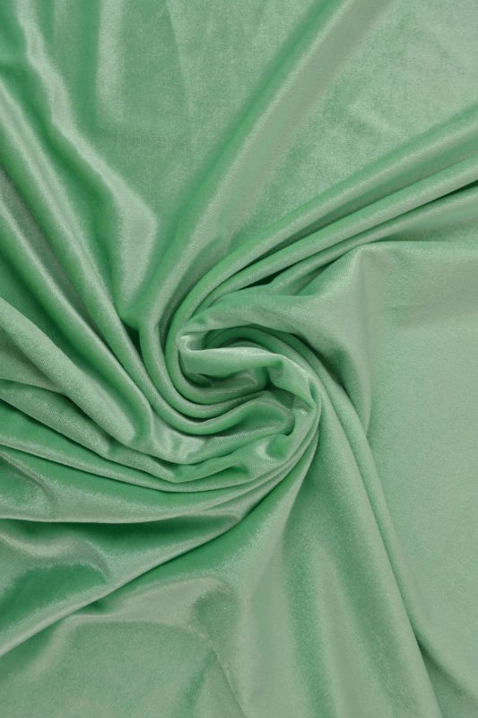 Mintgrön velour med stretch – mjuk stickad kvalitet (bild 1 av 6)