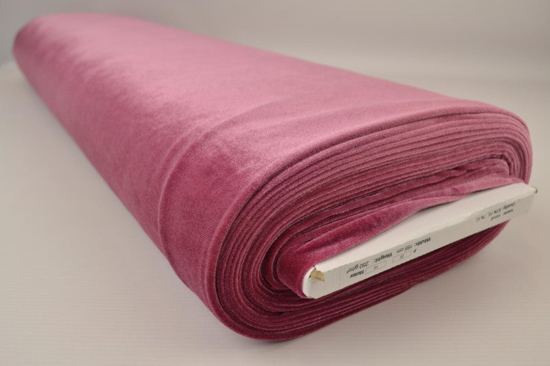 Rosa velour med stretch – mjuk stickad kvalitet (bild 2 av 6)