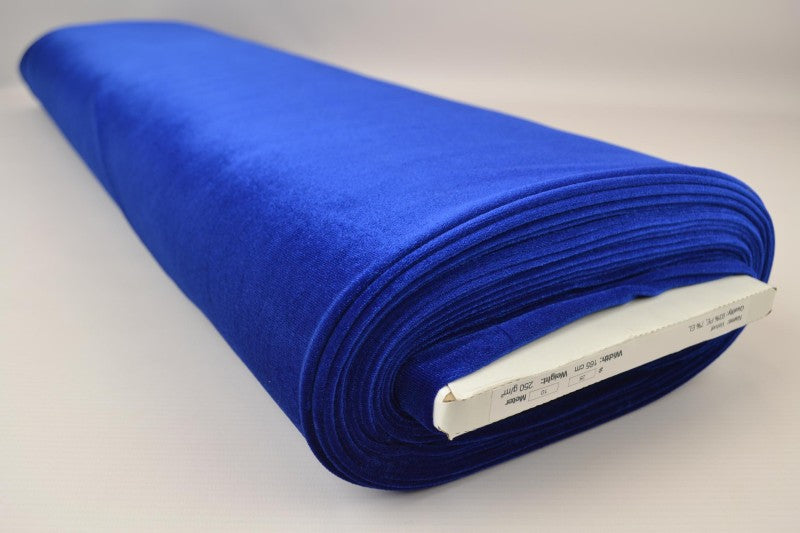 Mörkblå velour med stretch – mjuk stickad kvalitet (bild 2 av 6)