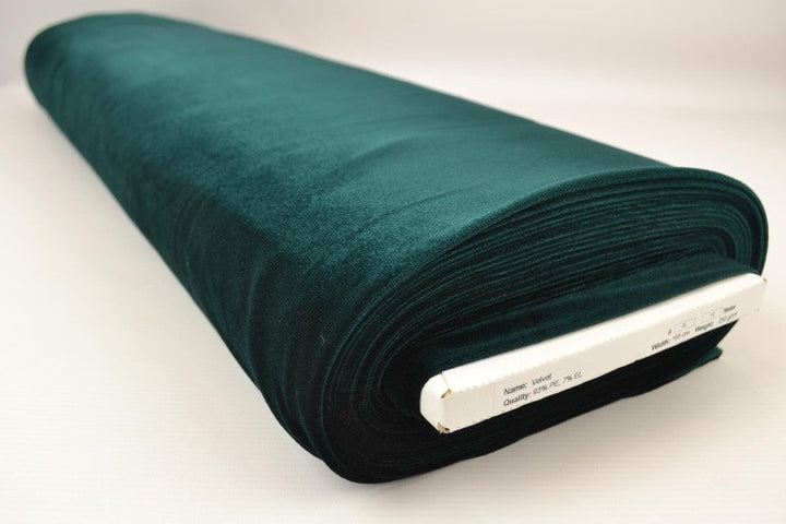Mörkgrön velour med stretch – mjuk stickad kvalitet (bild 2 av 6)