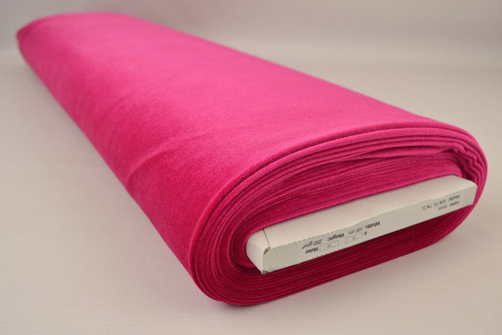Pink velour med stretch – mjuk stickad kvalitet (bild 2 av 6)