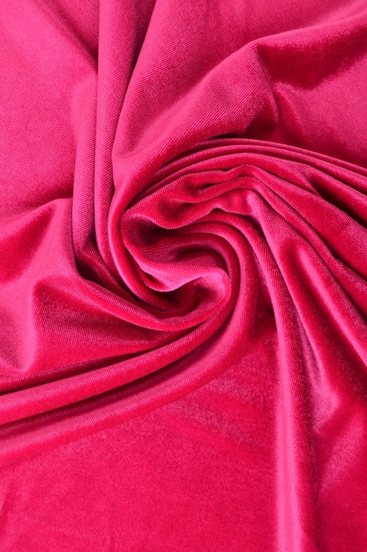 Pink velour med stretch – mjuk stickad kvalitet (bild 1 av 6)