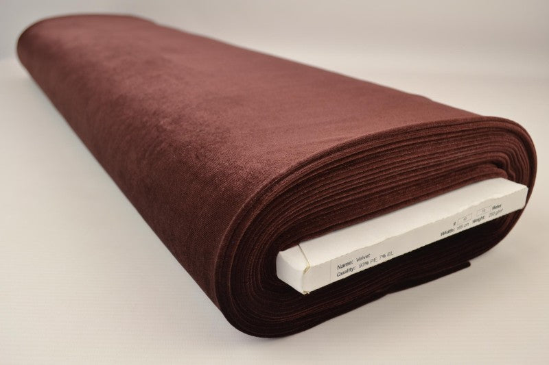 Brun velour med stretch – mjuk stickad kvalitet (bild 2 av 6)