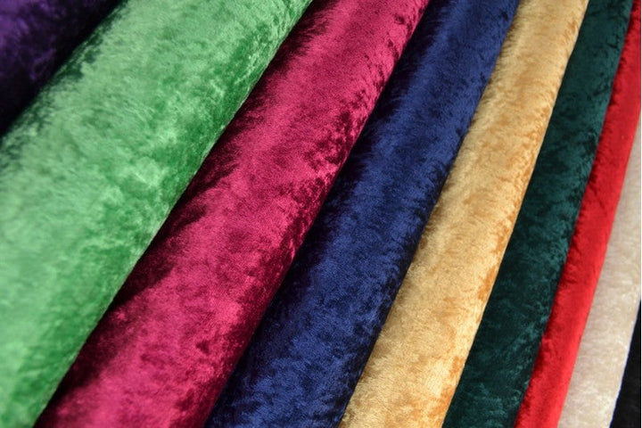 Ockragul krossad velour – stickad, stretchig & glansfullt fall (bild 5 av 7)