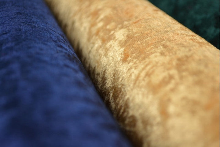 Grön krossad velour – stickad, stretchig & glansfullt fall (bild 6 av 7)