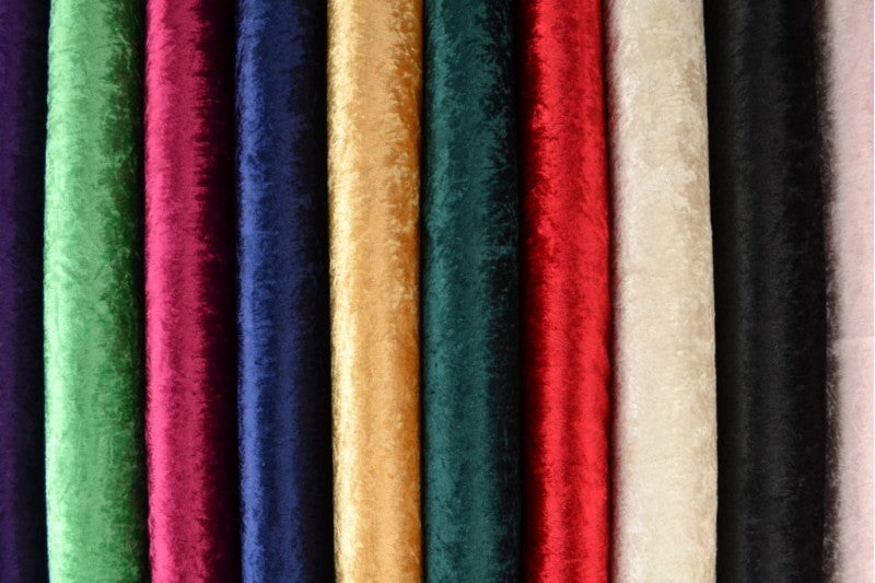 Gul krossad velour – stickad, stretchig & glansfullt fall (bild 3 av 7)