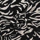 BEIGE & BRUNT VISCOSETYG MED ABSTRAKT SEBRATRYCK