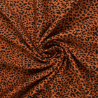 KOPPAR & SVART VISCOSETYG MED MINI LEOPARDTRYCK