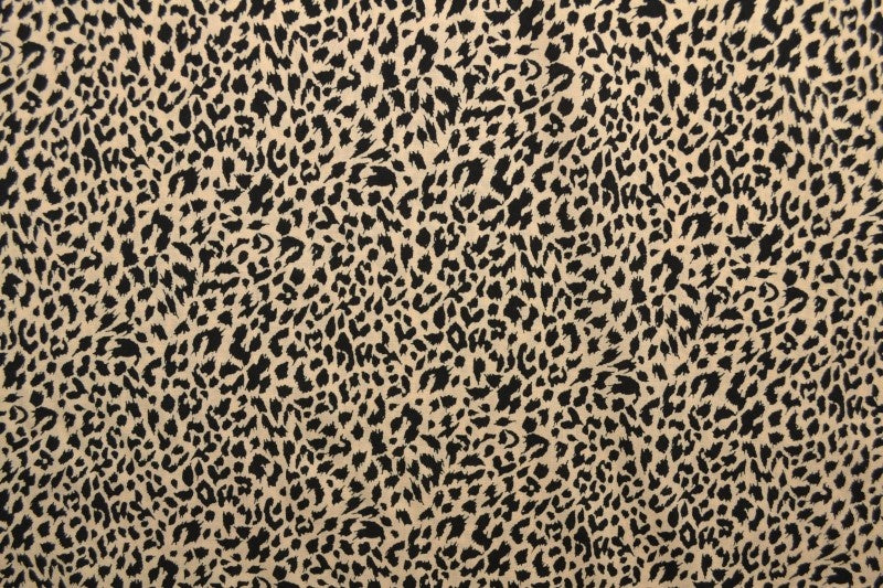 Beige & svart viscosetyg med mini leopardtryck (bild 3 av 9)