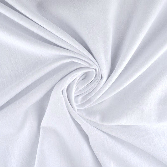 VIT LÄTT SEMI TRANSPARENT VOILE TYG I BOMULL
