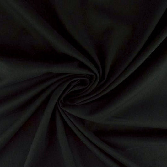 SVART LÄTT SEMI TRANSPARENT VOILE TYG I BOMULL