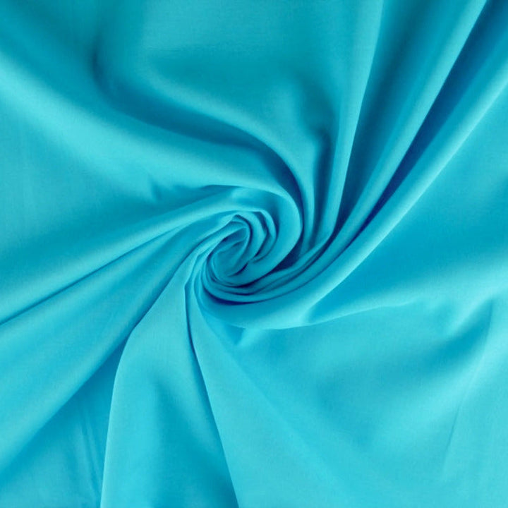 HAVSBLÅ LÄTT SEMI TRANSPARENT VOILE TYG I BOMULL