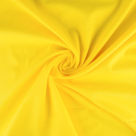 GUL LÄTT SEMI TRANSPARENT VOILE TYG I BOMULL